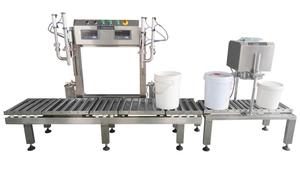 Automático 10-20kg Botella Líquido Lubricante Motor Aceite Lubricante Pesaje Barril Máquina de llenado Línea de producción Máquina de embalaje - Product Image 3
