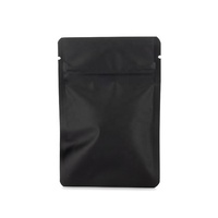 Pochette plate en aluminium noir mat avec fermeture éclair, sachets en aluminium, sachets refermables en mylar, emballage de stockage