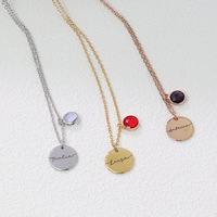 Collier tendance pour femme en acier inoxydable plaqué or avec pendentif initial, cadeaux d'anniversaire personnalisés pour maman, bijoux en dropshipping