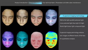 Professional AI Smart Dermascope 3D Magic Mirror Skin Camera Analyzer Machine with 8-Spectrum US/Japan/ZA Plug Compatibility - Product Image 6