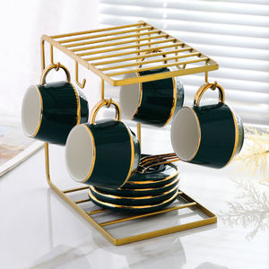 Nueva llegada gran oferta 4 tazas y platillo juego de té único arcilla Funky juegos de té juegos de tazas de té para <span class=keywords><strong>Sal</strong></span> - Product Image 4