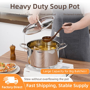 Marmite à soupe en acier inoxydable 304 de qualité supérieure, résistante à la rouille, durable, pour tous les types de cuisinières, directement de l'usine - Product Image 3