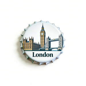 Imán de nevera con forma de tapa de botella, recuerdo de animales emblemáticos de la ciudad de Lingayen Gulf, Islas <span class=keywords><strong>Lipair</strong></span>, Leghorn, Londres - Product Image 1