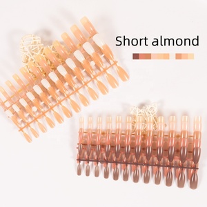 Ongles à presser rose nude de haute qualité, 240 pièces en boîte, couleurs unies, couverture complète, différents types, pointes d'ongles souples pour le nail art - Product Image 4