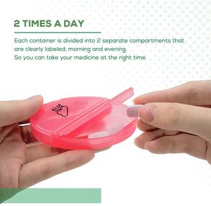 Organisateur de pilules hebdomadaire (2 fois par jour), boîte à pilules en plastique portable pour 7 jours - Product Image 4