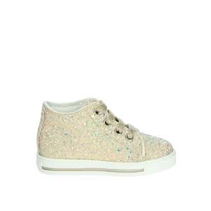 Sneakers da ragazza Falcotto in tela glitterata platino, taglia 28 - Product Image 4