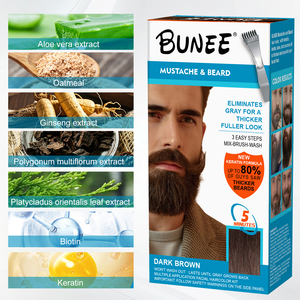 Di alta qualità colori permanenti senza ammoniaca naturale marrone scuro tinture per capelli colore Set per barba e baffi per gli uomini - Product Image 3