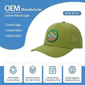 Gorra de Golf de Alto Rendimiento y Transpirable, con Logotipo Personalizado en la Parte Lateral y Borde Curvo, de Secado Rápido y Cierre a Presión para Todo Tipo de Clima - Product Image 1