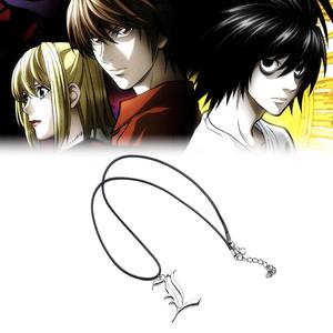 Anime Death Note collar letra L Yagami luz Ryuk colgante <span class=keywords><strong>Halloween</strong></span> hombre mujer Cosplay Prop accesorios regalos - Product Image 1