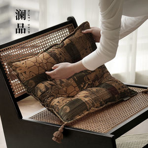 MISSLAPIN Sala de estar Retro Terciopelo Bordado Terciopelo antiguo Borla Cojines Silla Cojín Oficina Butt Cojín - Product Image 3