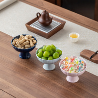 HONGSHENG Design, poterie en céramique, assiette à fruits et à noix colorée et mignonne, panier, assiette à collation, assiette à barbecue pour salon de thé