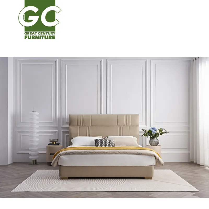 Gc thiết kế hiện đại khung gỗ đồ nội thất phòng ngủ nền tảng đầu giường vải giường để bán upholster Nữ Hoàng Vua kích thước giường
