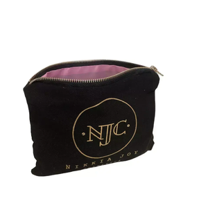 Tốt Nhất Bán Chất Lượng Tùy Chỉnh In Ấn Dây Kéo Bông Vải Mỹ Phẩm Túi Zip <span class=keywords><strong>Pouch</strong></span> Make Up Túi Du Lịch Mini Trang Điểm Túi - Product Image 3