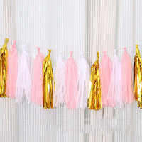 Ensemble de pompons en papier écologiques et colorés, décorations suspendues pour les fêtes, les anniversaires et les mariages