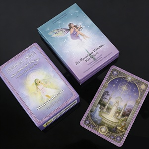 Hermosos Mazos de Cartas de <span class=keywords><strong>Tarot</strong></span> Personalizados de Papel de Arte de 400 g/m², Doble Cara, Ecológicos, Reciclables, 78 Cartas, con Logotipo Personalizado, para Uso Familiar, Venta al por Mayor - Product Image 1