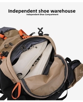 Mochila de Senderismo y Camping para Deportes al Aire Libre, Poliéster, Capacidad de 36-55L, Silbato de Rescate SOS, Resistente al Desgaste, Reduce la Carga