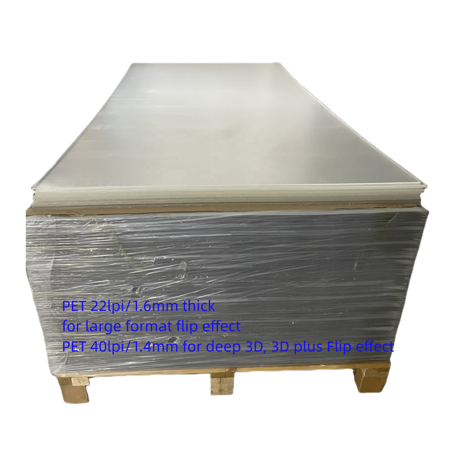 Best Quality Transparent Extrusion Lenticular Sheet Plastic KDX Style PETG Lens UV-Resistance 20LPI 10mm Thickness