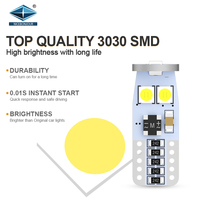 LED T10 W5w bombilla Led 06SMD 3030 12V Canbus coche matrícula luz tablero instrumento bombillas para accesorios de coche