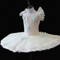 Tutu de ballet professionnel Swan Lake pour enfants et filles, en polyester, tulle et paillettes, robe de scène moelleuse, taille personnalisée classique