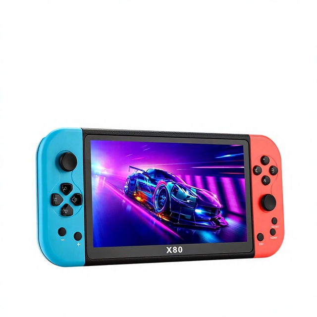 Handheld Retro Gaming Console Portable Mini Game Player with Built-in 10000 Games 800x480 Screen Resolution Model X80