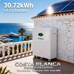 Batterie solaire 48V 51.2V 600Ah 30kWh pour système solaire hybride, sur pied avec roues - Product Image 2