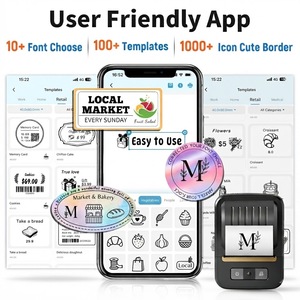 Impresora de Etiquetas Térmicas de 2 Pulgadas con Velocidad de 35-40 mm/s para Papel de 50 mm, Batería de 2000 mAh, Sin Tinta, para Hacer Etiquetas - Product Image 4