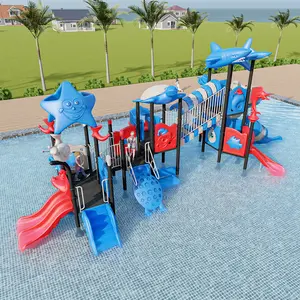 Pool Party Kids Playground Water Use Slide Customized Outdoor Equipment