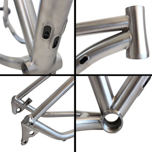 Vente en gros Cadre d'essieu traversant VTT en titane avec frein à disque et crochet de queue dissimulé pour vélos de montagne avec BSA <span class=keywords><strong>BB</strong></span> - Product Image 3