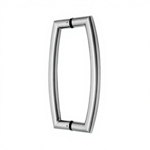 Puerta Corredera de Vidrio de Doble Cara y Madera con Diseño Minimalista Moderno y Manija para Puerta Principal con Gran Pasillo Opuesto - Product Image 2
