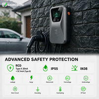 Station de recharge intelligente pour véhicules électriques GANCRON Type 2 AC 22kW 32A 400V triphasée murale avec application Tuya WiFi et RFID pour usage domestique