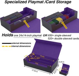 Torson 600 + cuir PU 5-en-1 pour ensemble d'accessoires <span class=keywords><strong>Dragon</strong></span> Shield Sleeves <span class=keywords><strong>Box</strong></span> pour TCG/Trading Cards Commander Yugioh <span class=keywords><strong>Deck</strong></span> <span class=keywords><strong>Box</strong></span> - Product Image 3