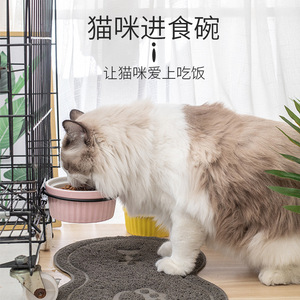 Ceramic <b>Cat</b> Food Bowl Hanging Anti Tipping For Pet <b>Cage</b> Small Size - Product Image 2