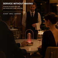 Lampe de table rechargeable pour restaurant avec signal d'appel rouge, lumière LED sans fil à intensité variable pour hôtel, café, bar