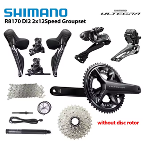Groupe de transmission électronique Shimano <span class=keywords><strong>Ultegra</strong></span> Di2 R8170 2x12s pour vélo de route avec freins à disque, comprenant R8150 FD RD et <span class=keywords><strong>pédalier</strong></span> R8100 - Product Image 1