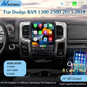 วิทยุติดรถยนต์ขนาด 256GB 13 นิ้ว สำหรับ Dodge RAM 1500 2500 ปี 2013-2018 ระบบ Android มัลติมีเดีย GPS นำทาง พร้อมหน้าจอแนวตั้งไร้สาย - Product Image 2