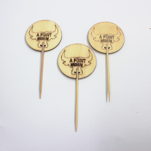 Agradable <span class=keywords><strong>de</strong></span> grano recoge pincho <span class=keywords><strong>de</strong></span> madera para frutas/PAN/filete - Product Image 1