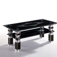Table basse en verre en vente chaude, table basse en verre rectangulaire carrée, fabricant de Foshan en Chine