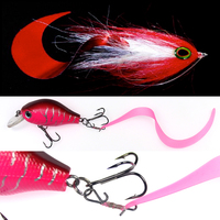 Queue de mouche en silicone à fixation rapide pour jigs, jupes, leurres de pêche, matériel de montage de mouches, équipement de pêche en mer