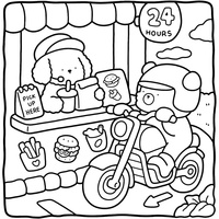 Livres de coloriage pour adultes et adolescents en stock avec des pages de dessin simples et confortables en papier offset, motifs de dessins animés mignons et relaxants