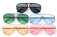 Lunettes de soleil tendance unisexe en forme de crapaud, monture intégrale, grand format, nouveau design à la mode, style aviateur surdimensionné, rétro classique vintage, UV400