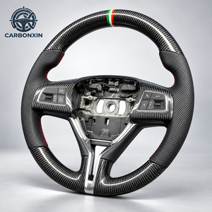 Volante Deportivo Personalizado de Fibra de Carbono y Cuero con LED para Maserati Ghibli Levante Granturismo Quattroporte 2014-2018 - Product Image 3