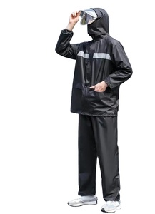 High Quality Oxford Cloth Pvc Double Layer Rainproof Hat Brim <b>Rain</b> Gear Windproof <b>Coat</b> With Large Hat Outdoor Sea Raincoat - Product Image 2