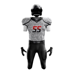Tenue de jeu uniforme grande taille à manches courtes 100 % polyester, uniforme américain personnalisé, uniforme de football américain professionnel - Product Image 5