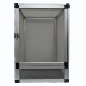 LuckyHerp classico traspirante piccolo trasportatore di animali in alluminio schermo terrario PVC scatola per rettili e gechi gabbie per animali domestici - Product Image 5