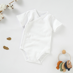 Thoáng khí cotton hữu cơ ngắn tay áo bé bodysuit Romper cho mùa hè - Product Image 5