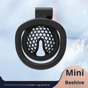 Jaula de Castidad Masculina de Panal, Candado de Castidad Erótico, Dispositivo Transpirable de Nailon y Resina Rosa y Negro, Juguetes Sexuales, Ejercicios de Kegel Cobra - Product Image 5