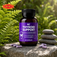Capsules de soutien de la thyroïde extra-fortes, soutien hormonal métabolique, fonction thyroïdienne saine, équilibre du stress et de l'humeur, OEM 60 gélules