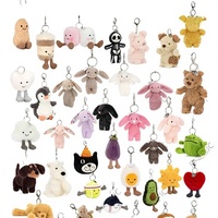 Porte-clés pingouin en peluche douce avec pendentif en gelée, trois étiquettes, estampille métallique, différents styles pour cadeau