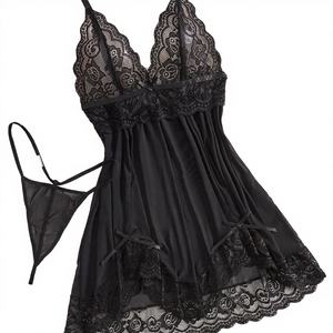 Europäisch-Amerikanische Damen-Dessous-Sets für Erwachsene, Transparente Spitzen-Bodysuits mit Riemen, Umweltfreundlich und Atmungsaktiv - Product Image 4