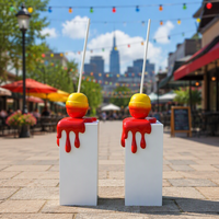 Sculpture de sucette fondante personnalisée de 1,8 m en fibre de verre, statue de bonbon Pop Art pour la décoration paysagère extérieure des centres commerciaux